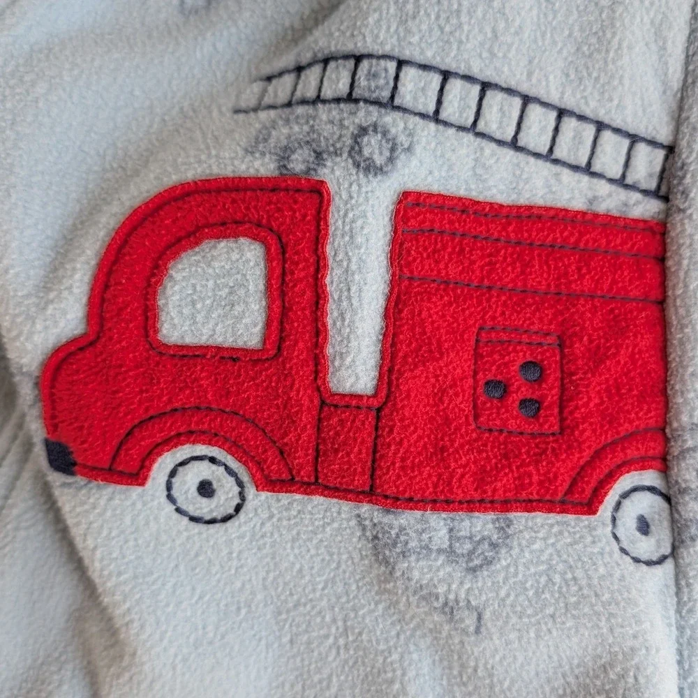 Carters Toddler Boys 2T 2A Fleece Footed Pajamas Sleepers Construction